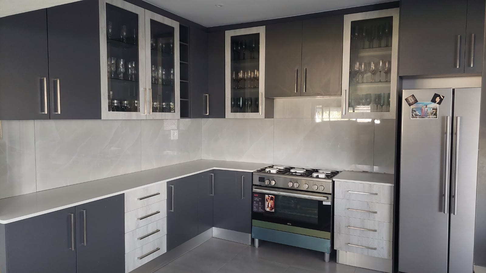 Detailed kitchen cabinet finish