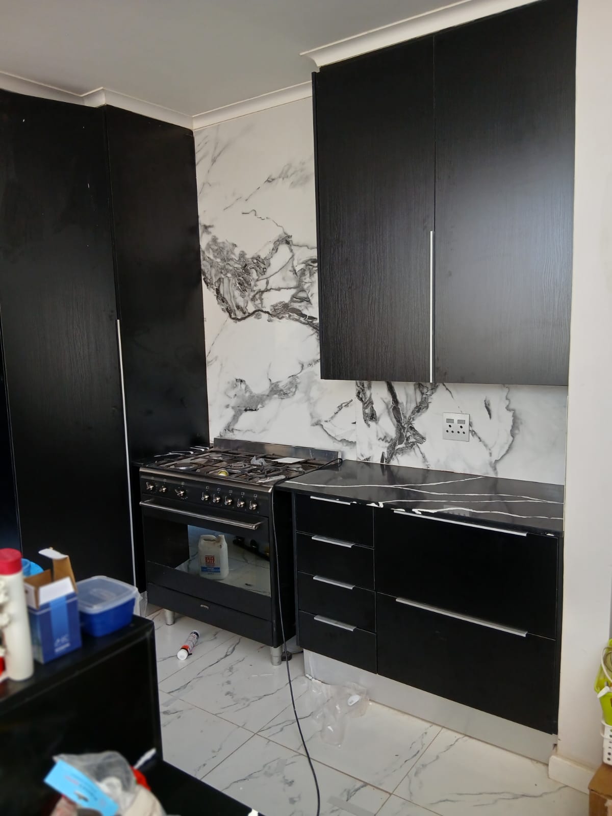 Custom kitchen cabinet installation
