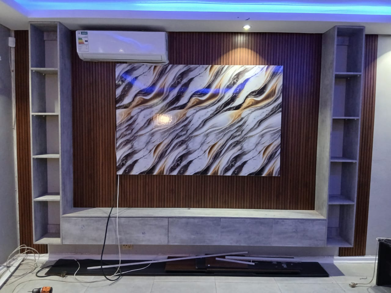 Custom living room TV unit